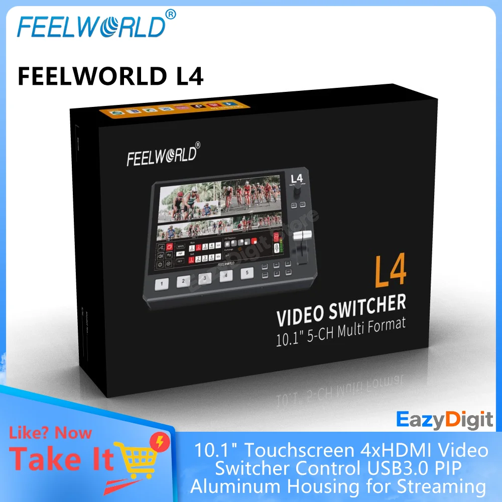 FEELWORLD L4 10,1-дюймовый сенсорный экран 4xHDMI видеокоммутатор управления USB3.0 PIP алюминиевый корпус для потоковой передачи живых видов спорта киберспорта
FEELWORLD L4 10,1-дюймовый сенсорный экран 4xHDMI видеокоммутатор управления USB3.0 PIP алюминиевый корпус для потоковой передачи живых видов спорта киберспорта