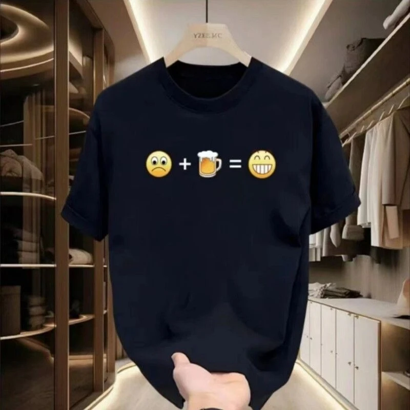 2026 Новая сумка Drinking Happy Emoji, футболка с коротким рукавом для мужчин и женщин, летняя модная брендовая свободная футболка с коротким рукавом
2026 Новая сумка Drinking Happy Emoji, футболка с коротким рукавом для мужчин и женщин, летняя модная брендовая свободная футболка с коротким рукавом