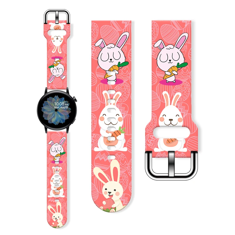 20mm Easter Bunny Printed Strap for Samsung Galaxy 7/6/5 40mm 44mm Band Replaceable Bracelet 22mm for Xiaomi Amazfit Watchband 
20mm Easter Bunny Printed Strap for Samsung Galaxy 7/6/5 40mm 44mm Band Replaceable Bracelet 22mm for Xiaomi Amazfit Watchband
