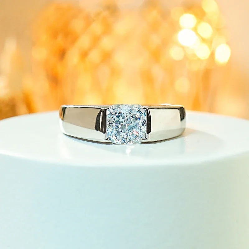 New 925 Silver Ice Cut Ring Set with High Carbon Diamonds, White Diamonds, Elegant and Unique Women's Design
New 925 Silver Ice Cut Ring Set with High Carbon Diamonds, White Diamonds, Elegant and Unique Women's Design