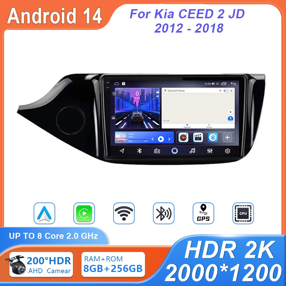 Multimedia Video Player GPS Navigation QLED Screen For Kia CEED 2 JD 2012 - 2018 Android 14 Car Radio Stereo 4G WiFi Dash Cam
Multimedia Video Player GPS Navigation QLED Screen For Kia CEED 2 JD 2012 - 2018 Android 14 Car Radio Stereo 4G WiFi Dash Cam