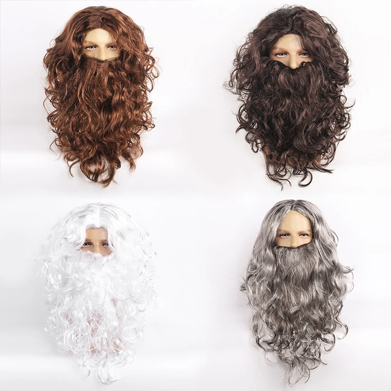 Santa Claus , European American Long Curly Hair Christmas Wig and Beard Set
Santa Claus , European American Long Curly Hair Christmas Wig and Beard Set