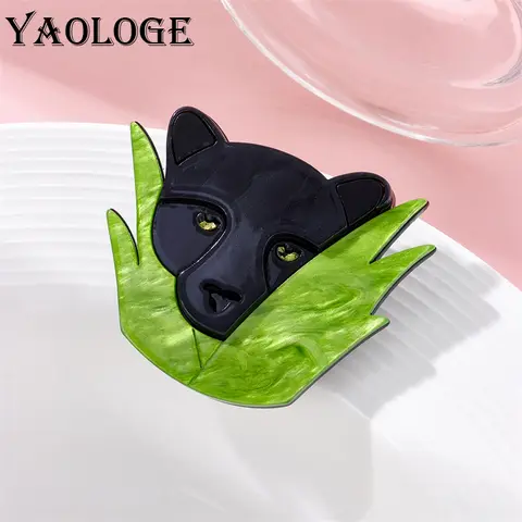 YAOLOGE-broches acrílicos de dibujos animados para mujer y niño, insignias de animales, alfileres, accesorios, regalos de joyería