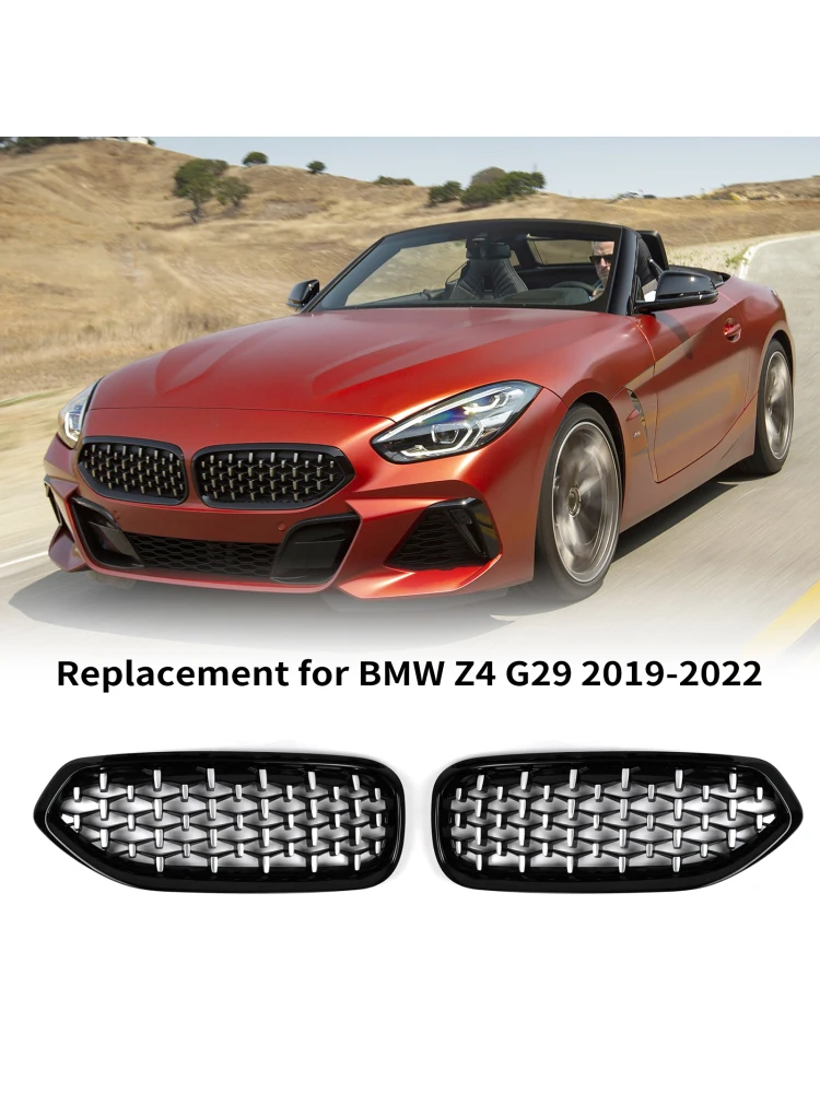 Front Kidney Grills, Front Center Grilles Replacement for BMW Z4 G29 2019-2022, 51138091295, 51138091296, 1 Pair
Front Kidney Grills, Front Center Grilles Replacement for BMW Z4 G29 2019-2022, 51138091295, 51138091296, 1 Pair