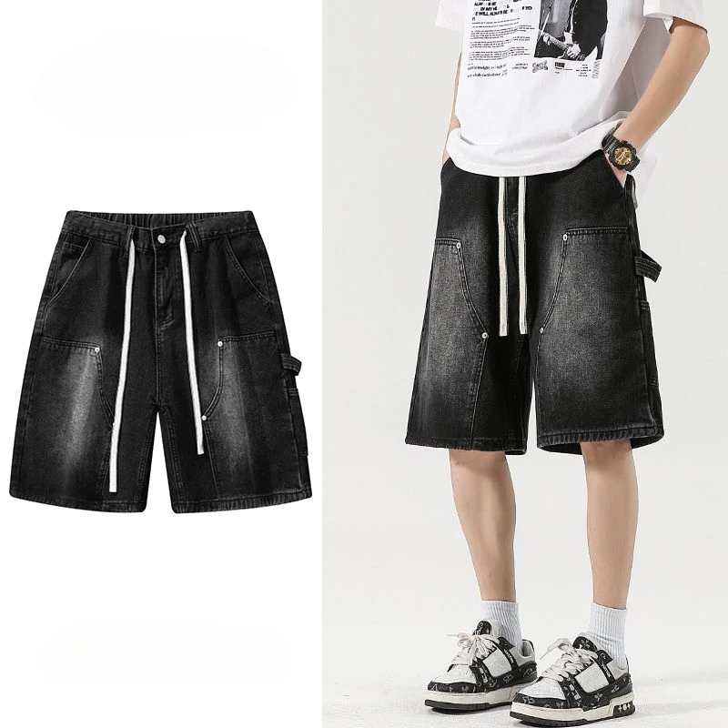 Latest Loose Fit Straight Denim Shorts for Men Casual Basic All-Match Multi-color Elastic Washed Mid-Length Pants
Latest Loose Fit Straight Denim Shorts for Men Casual Basic All-Match Multi-color Elastic Washed Mid-Length Pants
