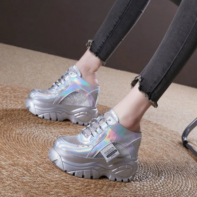 New 12cm Air Mesh Genuine Leather Women Casual Platform Wedge Slipper Hidden Heel Summer Shoes Chunky Sneaker High Heel White
New 12cm Air Mesh Genuine Leather Women Casual Platform Wedge Slipper Hidden Heel Summer Shoes Chunky Sneaker High Heel White