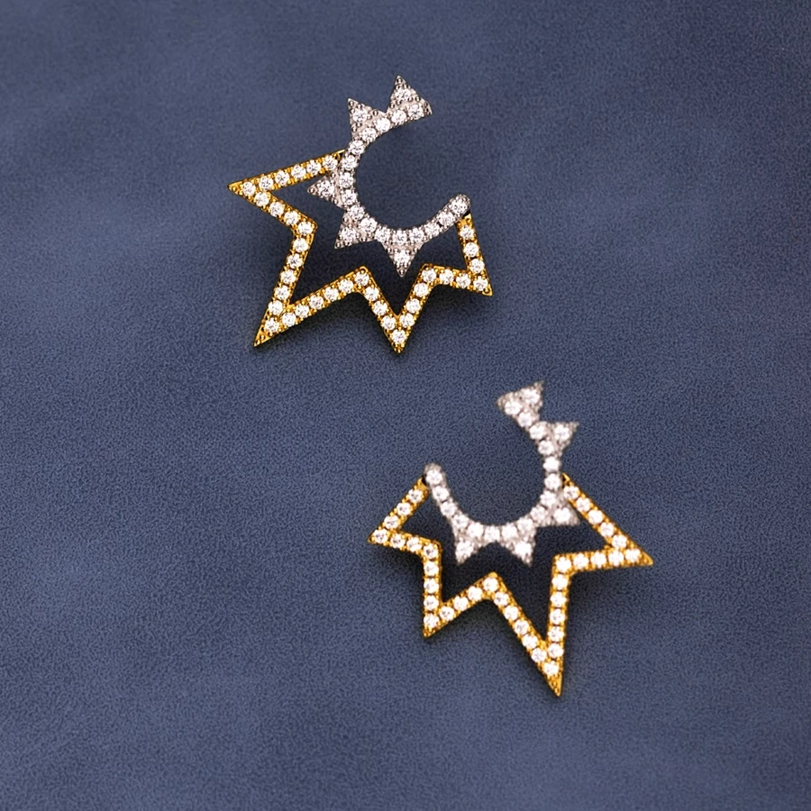 Two-color Light Earrings Women's Niche Design Personalized Sterling Silver Stud Earrings Geometric Advanced Sense Earrings Large
Two-color Light Earrings Women's Niche Design Personalized Sterling Silver Stud Earrings Geometric Advanced Sense Earrings Large