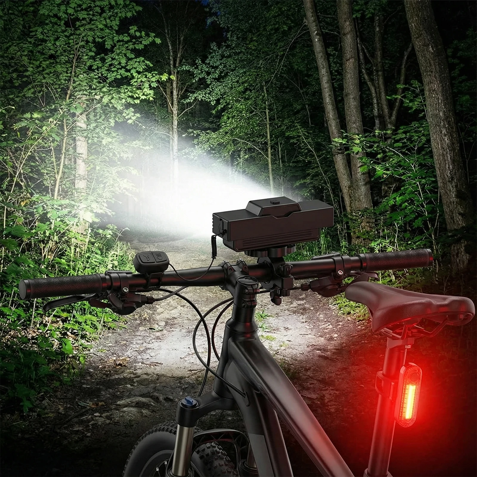 9 LED Bicycle Headlight w/Horn Waterproof Night Riding Bike Light (Nine Lamps)
9 LED Bicycle Headlight w/Horn Waterproof Night Riding Bike Light (Nine Lamps)