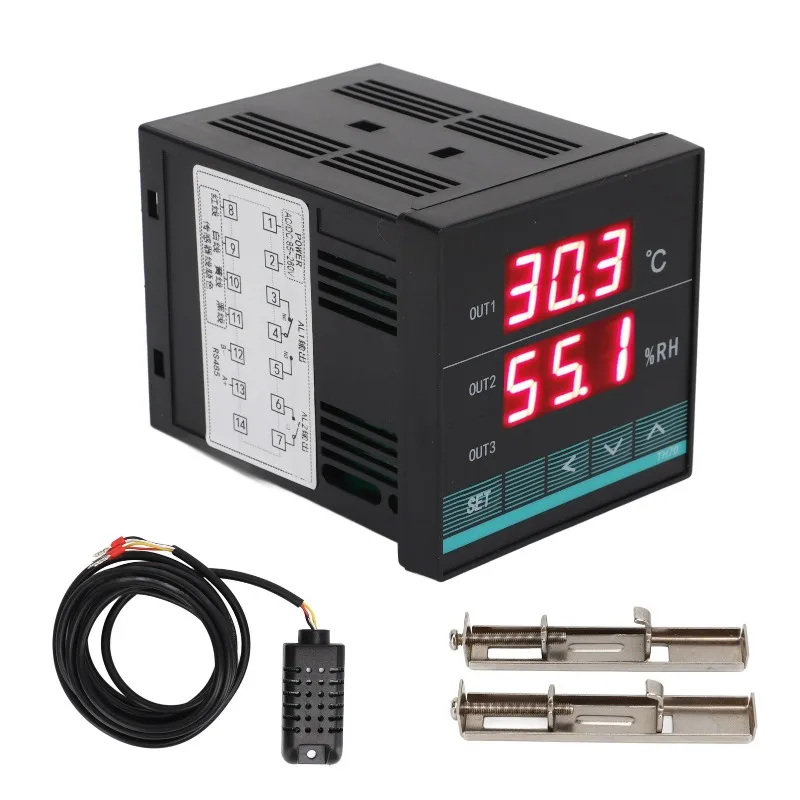 Digital Temperature & Humidity Controller - Dual Display Thermostat with Constant Humidity Regulation, Built-in Alarm Function -
Digital Temperature & Humidity Controller - Dual Display Thermostat with Constant Humidity Regulation, Built-in Alarm Function -