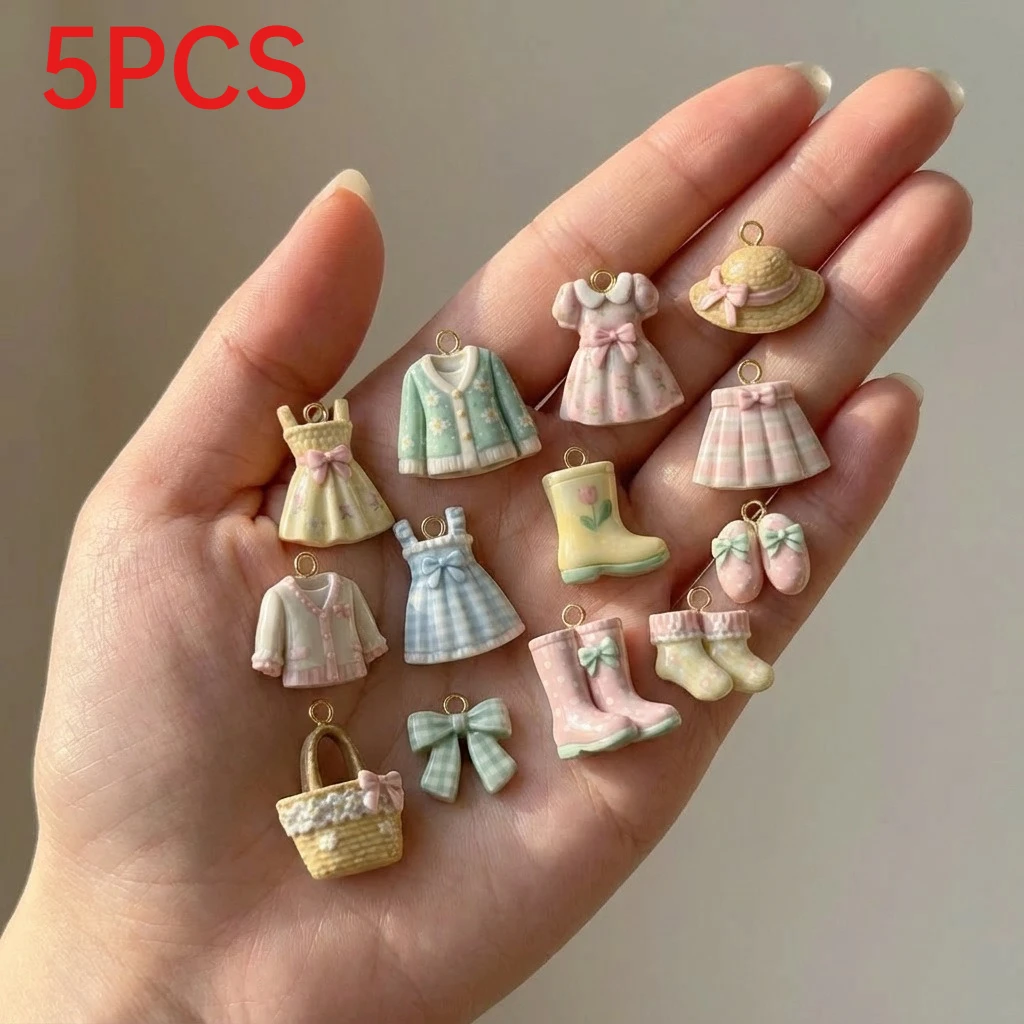 5Pcs Cute Mini Dress Sweater Bag Boot Charms Pendant DIY Handmade Jewelry Accessories
5Pcs Cute Mini Dress Sweater Bag Boot Charms Pendant DIY Handmade Jewelry Accessories