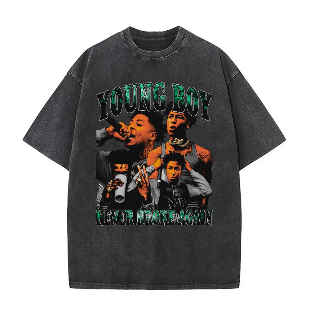 Rapper YoungBoy Never Broke Again T Shirt Men Hip Hop Vintage Washed Tshirt High Quality Fashion Short Sleeve Oversized T-shirt
Rapper YoungBoy Never Broke Again T Shirt Men Hip Hop Vintage Washed Tshirt High Quality Fashion Short Sleeve Oversized T-shirt