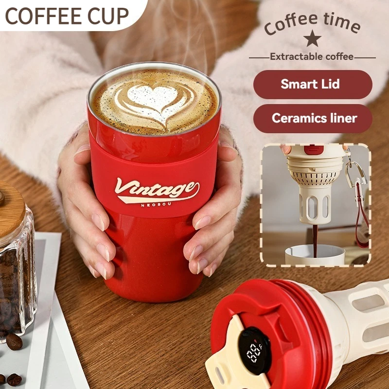 Coffee Cup Stainless Steel Thermos Tumbler Coffee Filtering Intelligent Coffee Mug Straw Bottle Smart Flasks
Coffee Cup Stainless Steel Thermos Tumbler Coffee Filtering Intelligent Coffee Mug Straw Bottle Smart Flasks