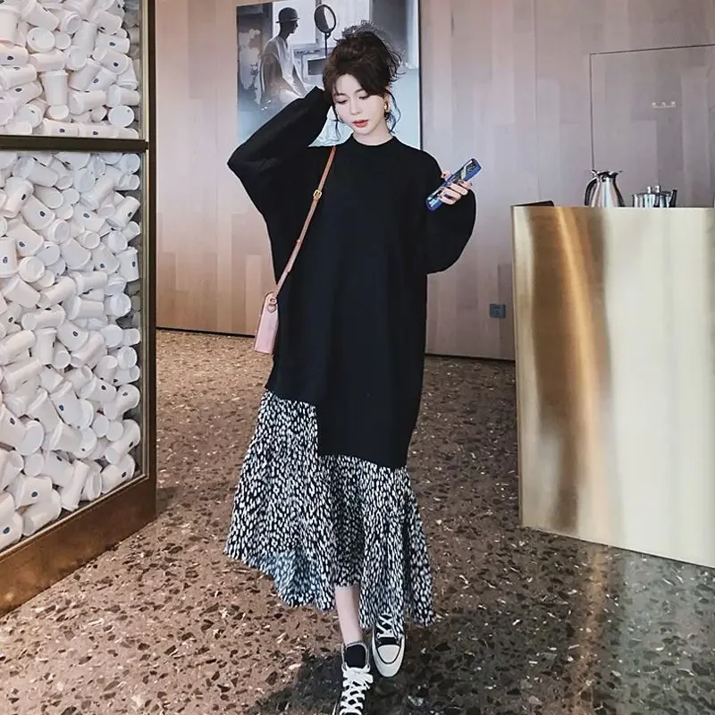 Plus Size Street Casual Patchwork Midi Dress Spring Autumn Fake Two-piece Loose Vintage Dress Fashion Trend Women Clothing XY58
Plus Size Street Casual Patchwork Midi Dress Spring Autumn Fake Two-piece Loose Vintage Dress Fashion Trend Women Clothing XY58