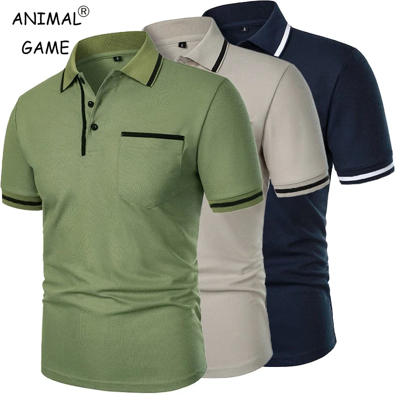 New Men's Short Sleeve Polo Shirts Solid Color Casual T-shirt Summer Trendy Breathable Loose Basic Splice Top Pockets Men Shirts
New Men's Short Sleeve Polo Shirts Solid Color Casual T-shirt Summer Trendy Breathable Loose Basic Splice Top Pockets Men Shirts