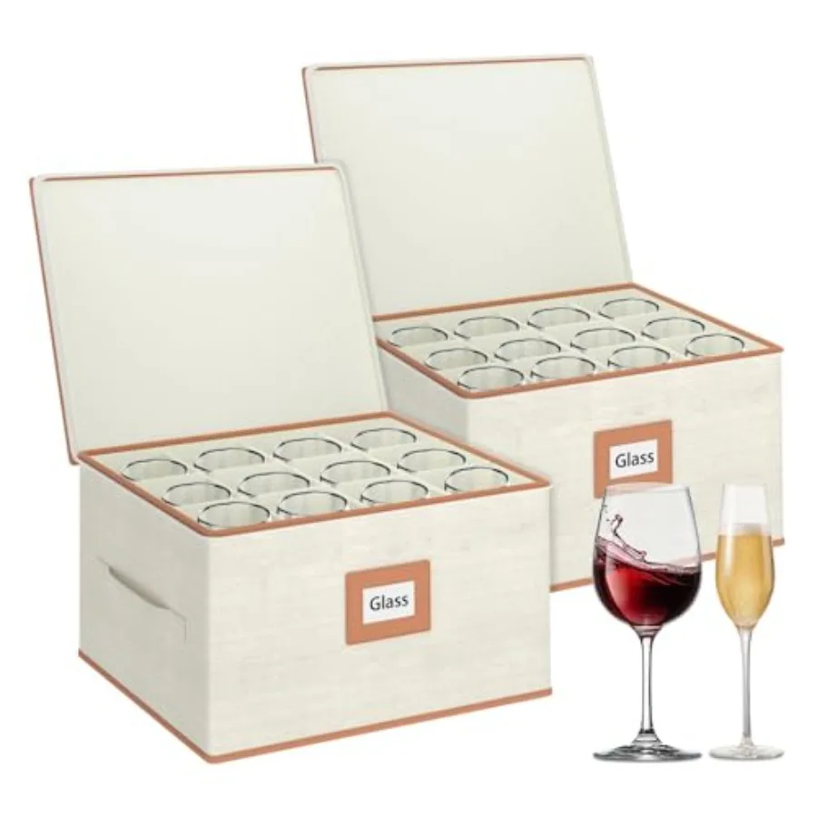 Box with Dividers, Hard Shell Stemware Case Holds 24 Crystal Glasses and Drinkware, for Moving and Protection
Box with Dividers, Hard Shell Stemware Case Holds 24 Crystal Glasses and Drinkware, for Moving and Protection