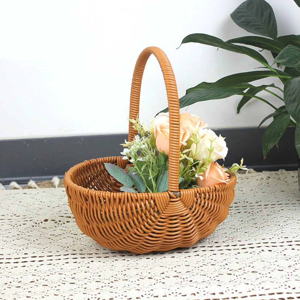Rattan Picnic Woven Flower Vintage Handmade Storage Kitchen Mother'S Day Felt Flower Basket Outdoor Snack Grocery Baskets
Rattan Picnic Woven Flower Vintage Handmade Storage Kitchen Mother'S Day Felt Flower Basket Outdoor Snack Grocery Baskets