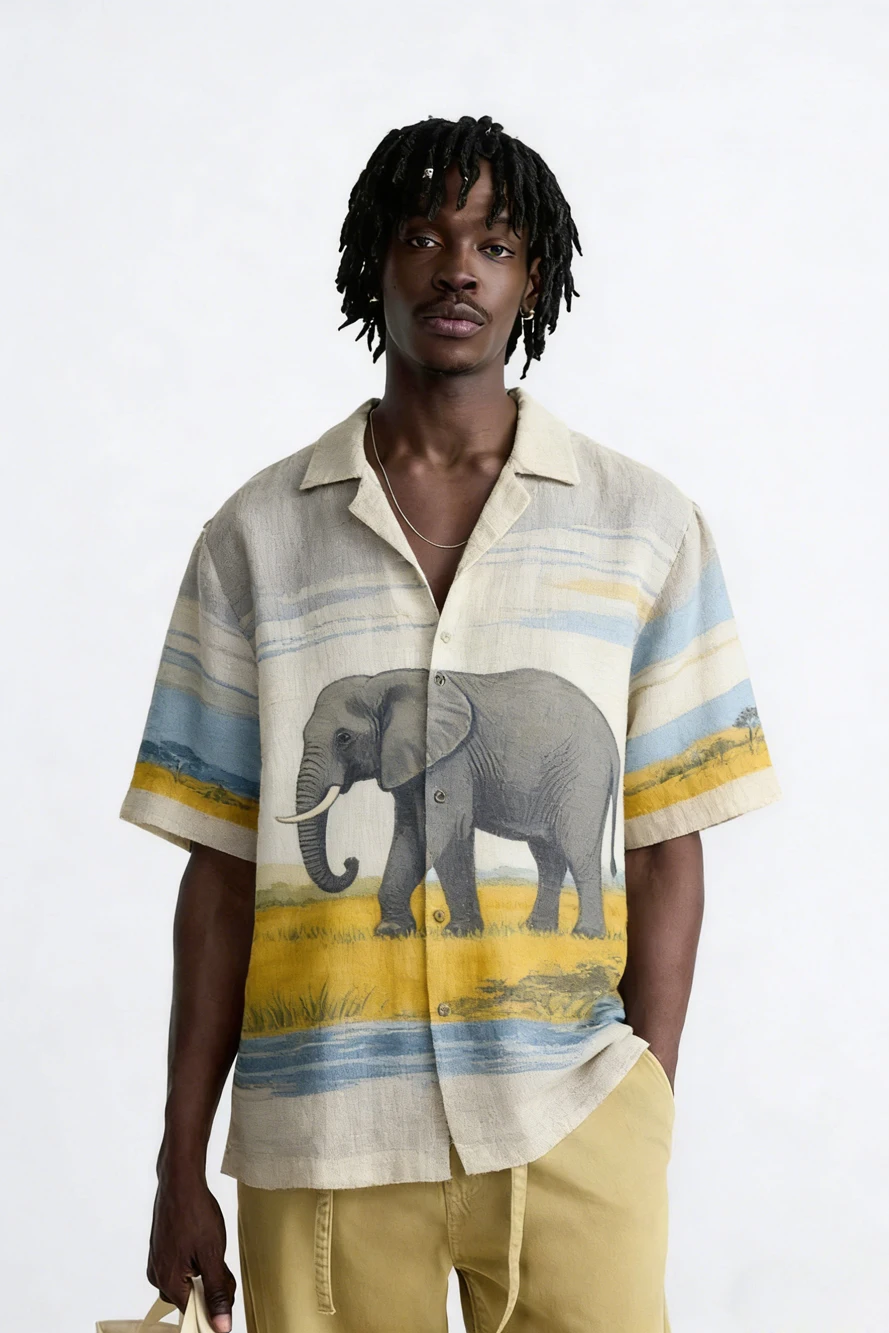 2026 черно-белая рубашка с рисунком африканского животного, слона, льва, 3D принтом, гавайская тропическая рубашка с короткими рукавами из мягкой ткани, мужская одежда
2026 черно-белая рубашка с рисунком африканского животного, слона, льва, 3D принтом, гавайская тропическая рубашка с короткими рукавами из мягкой ткани, мужская одежда