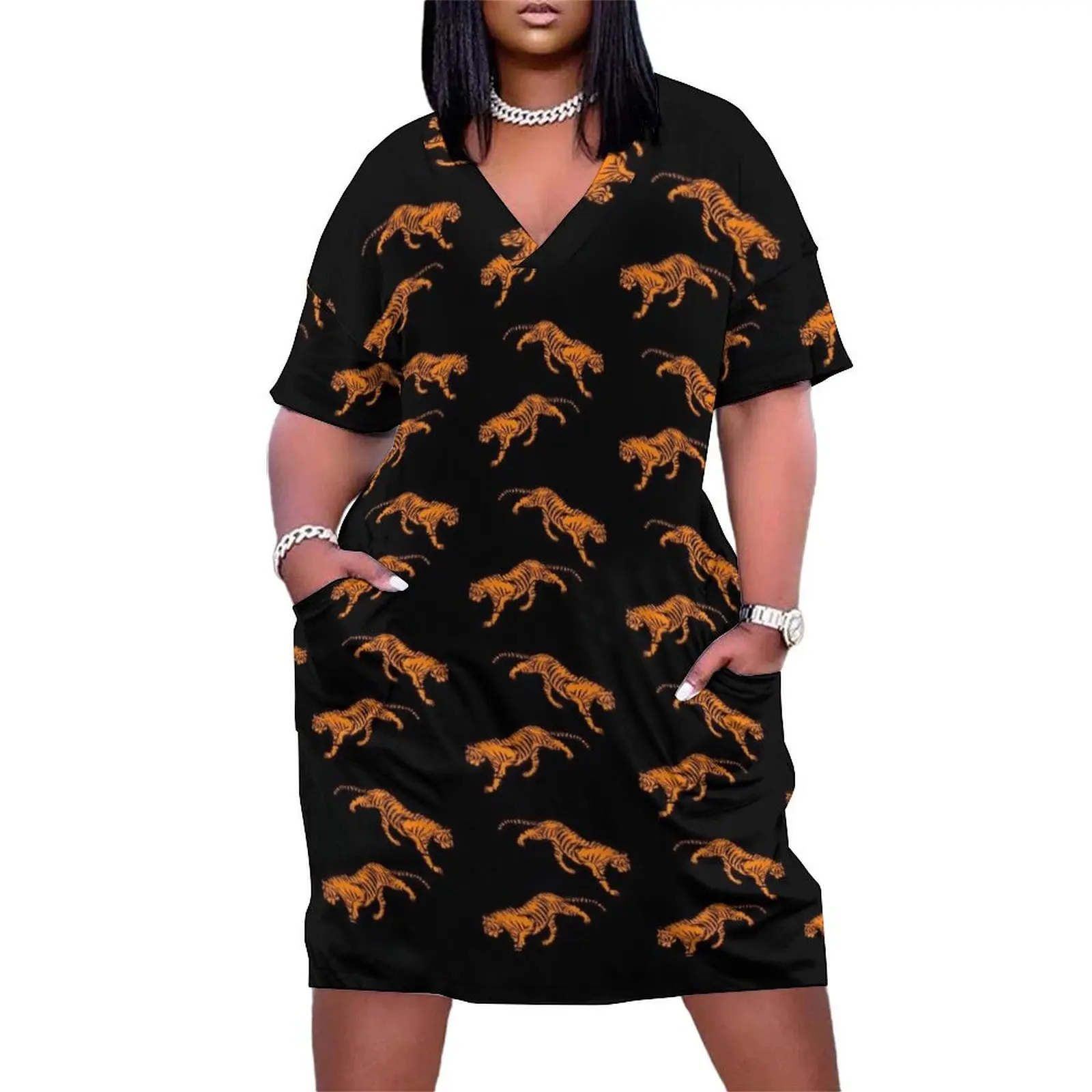 Stalking Tigers in Orange and Black Loose Pocket Dress sexy dress for women evening dress ladies
Stalking Tigers in Orange and Black Loose Pocket Dress sexy dress for women evening dress ladies