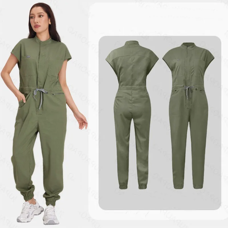 Women Jumpsuits Beautician Gowns Medical Workwear Surgical Nursing Uniforms Pet Clinic Clothes Scrubs Uniforms With Pocket
Women Jumpsuits Beautician Gowns Medical Workwear Surgical Nursing Uniforms Pet Clinic Clothes Scrubs Uniforms With Pocket