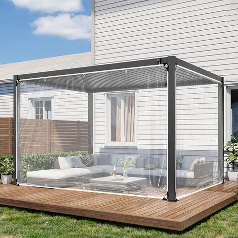 Addensare impermeabile trasparente telone tenda telone copertura all'aperto capannoni da giardino isolamento vegetale finestra di casa antivento