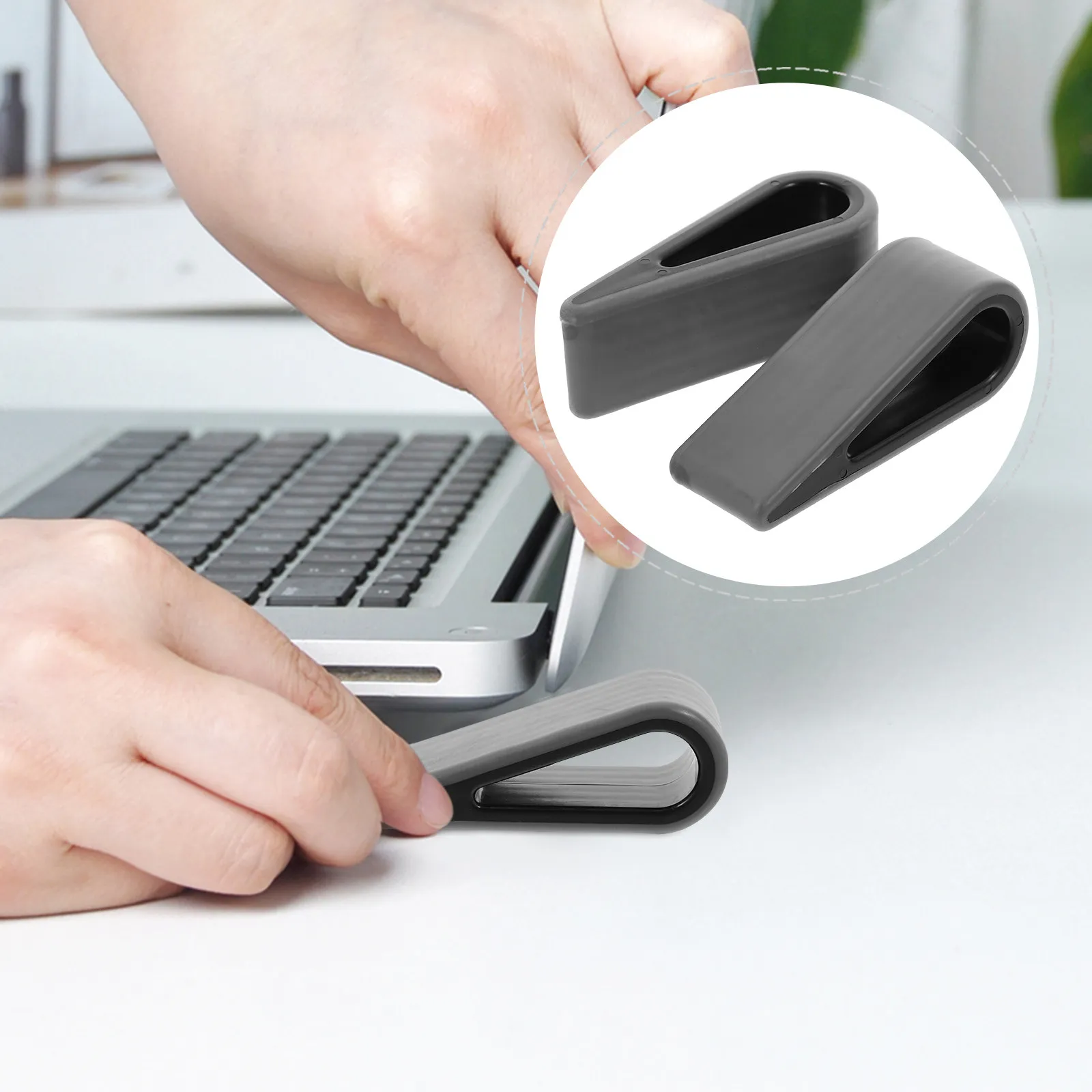 Подставка для ноутбука (2 шт.), силиконовая, регулируемая по высоте, для рабочего стола, предотвращает повреждения позвоночника, легкая, портативная
Подставка для ноутбука (2 шт.), силиконовая, регулируемая по высоте, для рабочего стола, предотвращает повреждения позвоночника, легкая, портативная