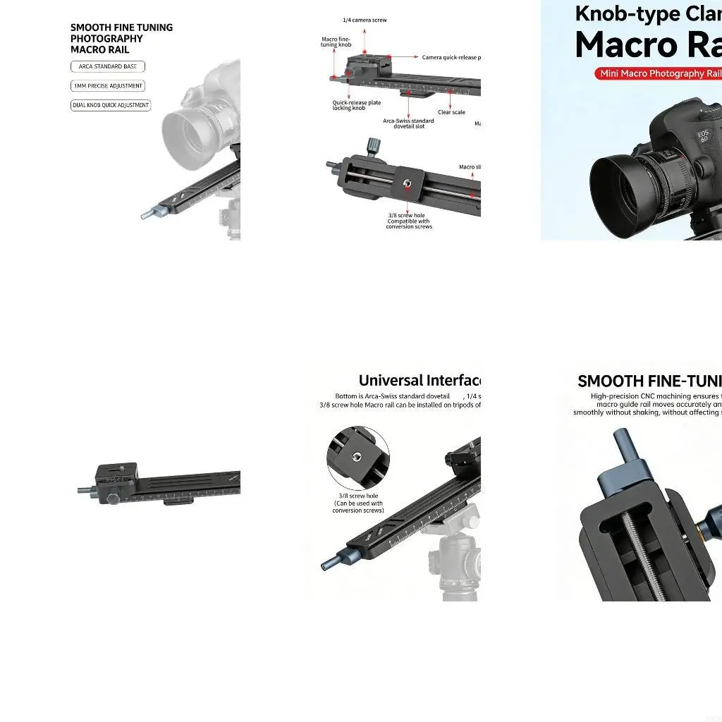 193A Quick-Release Focusing Slider For DSLR Cameras Precise Positioning
193A Quick-Release Focusing Slider For DSLR Cameras Precise Positioning