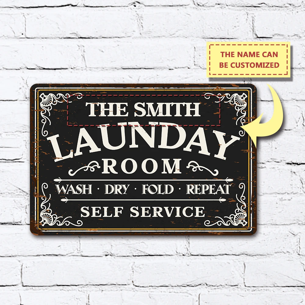 1pc launday room Retro style creative Customized name Iron Wall Signs Metal Plate Signs For Wall Decor
1pc launday room Retro style creative Customized name Iron Wall Signs Metal Plate Signs For Wall Decor