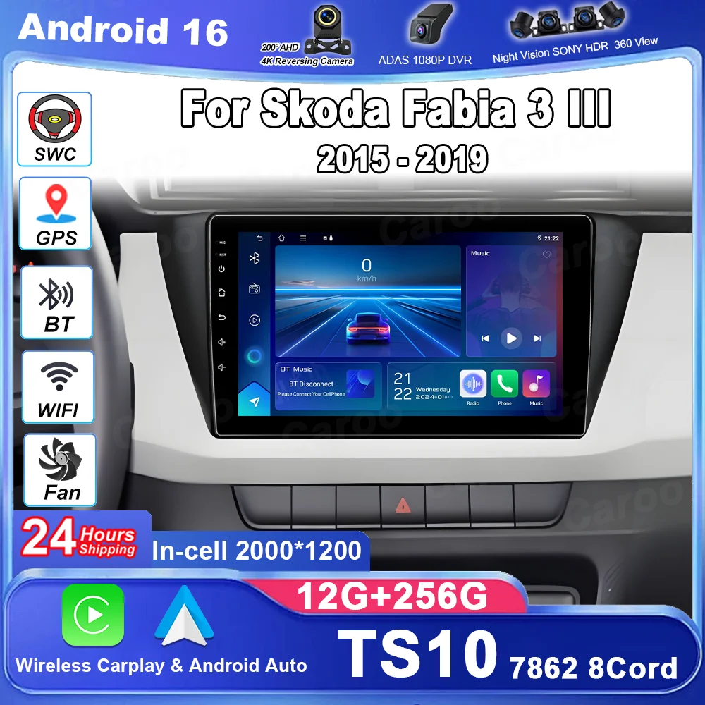 Car Radio For Skoda Fabia 3 III 2015 2016 2017 2018 2019 Auto Multimidia Video Player QLED Touch Screen DVD Stereo Head Unit 4G
Car Radio For Skoda Fabia 3 III 2015 2016 2017 2018 2019 Auto Multimidia Video Player QLED Touch Screen DVD Stereo Head Unit 4G
