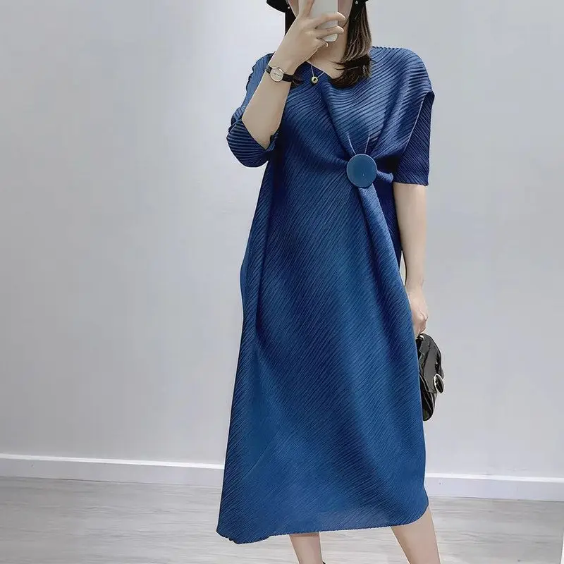 plus Size Summer Women's Dress Elegant Loose Pleated Fashionable Anti-Aging Mommy's Dress Asymmetrical Hemline City Commute
plus Size Summer Women's Dress Elegant Loose Pleated Fashionable Anti-Aging Mommy's Dress Asymmetrical Hemline City Commute
