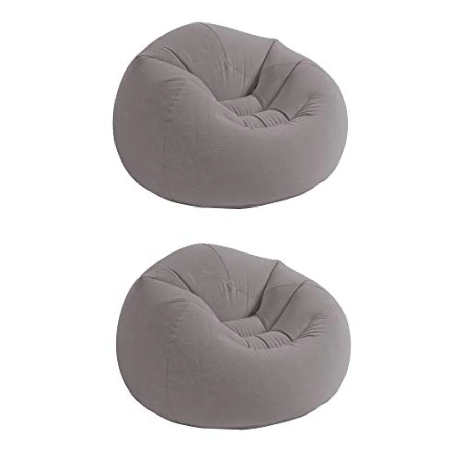 Inflatable Contoured Corduroy Beanless Bag Lounge Chair, Gray 2 Pack
Inflatable Contoured Corduroy Beanless Bag Lounge Chair, Gray 2 Pack