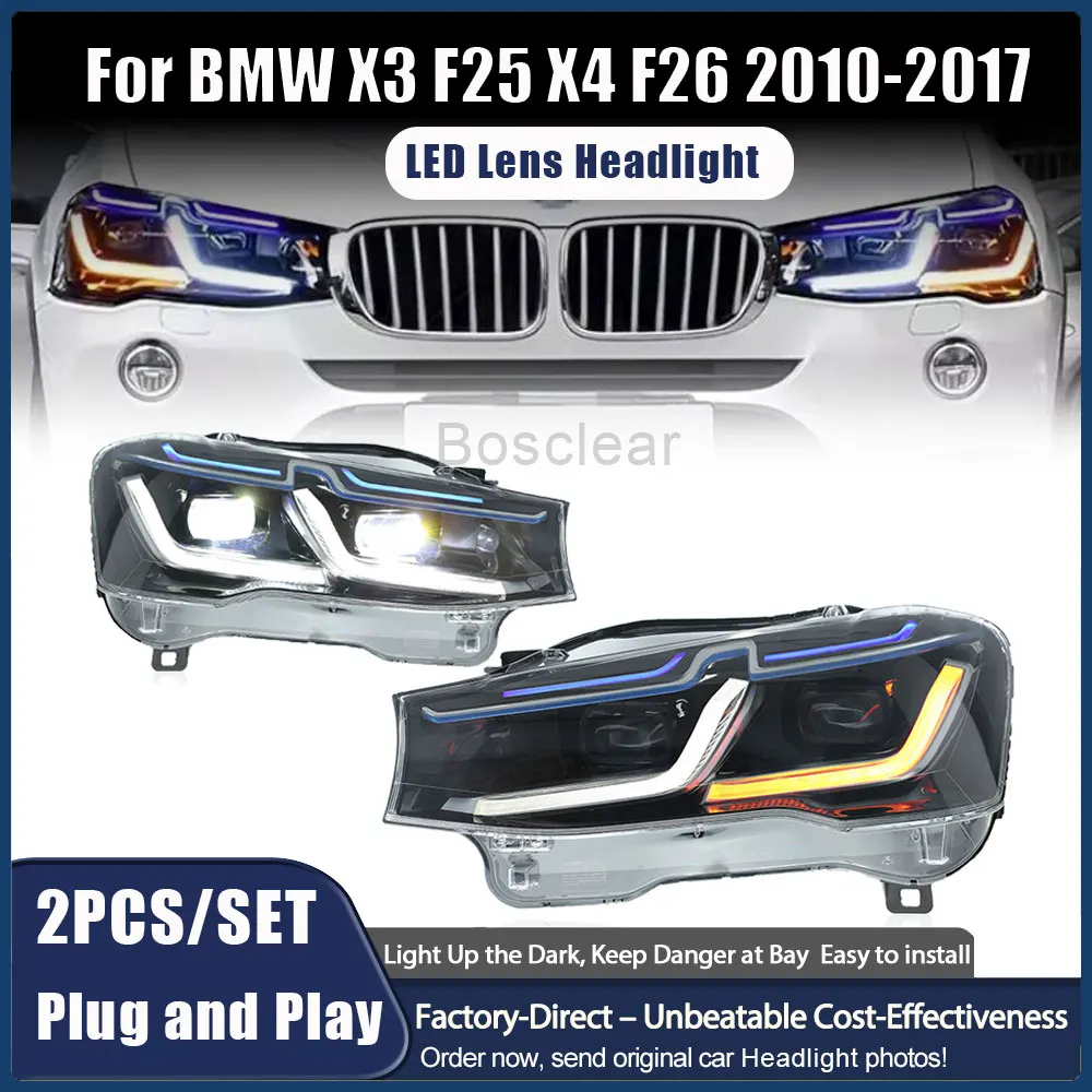 Автомобильные светодиодные фары для BMW X3 F25 2010-2017 Фры «ангельские глазки» X4 F26 DRL Указатель поворота Передний фонарь в сборе Модифицированный аксессуар
Автомобильные светодиодные фары для BMW X3 F25 2010-2017 Фры «ангельские глазки» X4 F26 DRL Указатель поворота Передний фонарь в сборе Модифицированный аксессуар