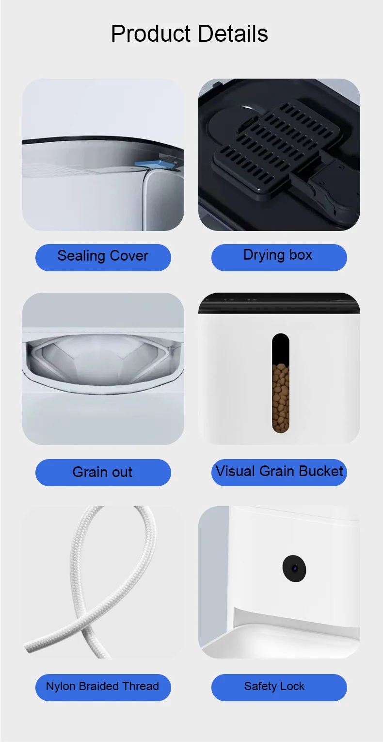 Feeder Smart Interactive Pet Dispenser With Camer Wifi Auto Connected Smart Cat Dog Pet Feeder
Feeder Smart Interactive Pet Dispenser With Camer Wifi Auto Connected Smart Cat Dog Pet Feeder