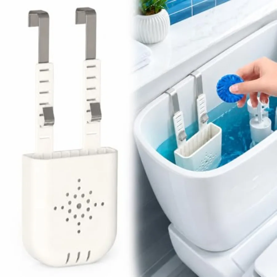 Adjustable Toilet Tank Tablet Holder, Hanging Silicone Basket Carrier Toilet Bowl Hanging Cleaner and Deodorizer Hanger, Preven
Adjustable Toilet Tank Tablet Holder, Hanging Silicone Basket Carrier Toilet Bowl Hanging Cleaner and Deodorizer Hanger, Preven