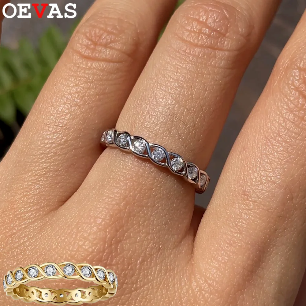 OEVAS GRA Certified Full Moissanite Ring For Women 100% S925 Silver 18K Gold Lab Diamond Row Band Wedding Party Fine Jewelry
OEVAS GRA Certified Full Moissanite Ring For Women 100% S925 Silver 18K Gold Lab Diamond Row Band Wedding Party Fine Jewelry