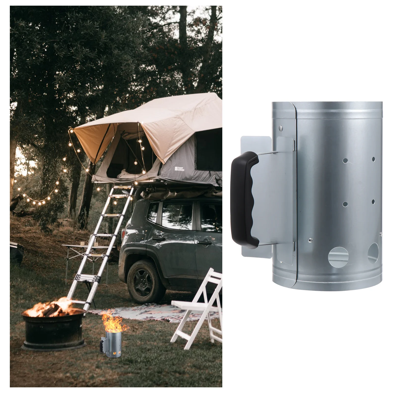 1Pcs Outdoor Charcoal Chimney Starter Galvanized Steel Bbq Fire Starter Fast Ignition Barrel Grill Tool for Barbecue Camping
1Pcs Outdoor Charcoal Chimney Starter Galvanized Steel Bbq Fire Starter Fast Ignition Barrel Grill Tool for Barbecue Camping