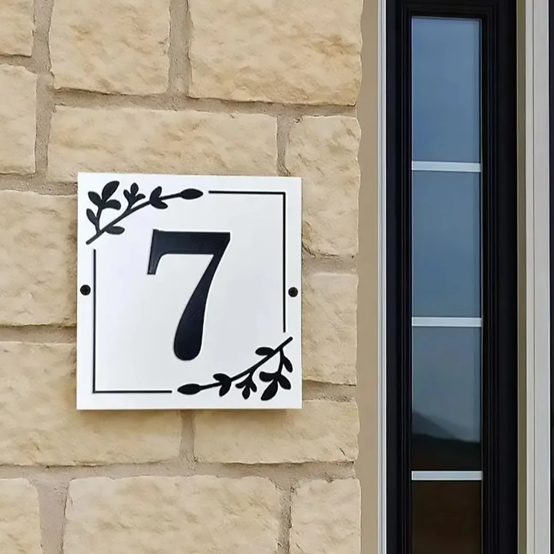 Custom House Number Sign Outdoor Square Address Plaque with Elegant Floral Border Design House Street Address Sign
Custom House Number Sign Outdoor Square Address Plaque with Elegant Floral Border Design House Street Address Sign