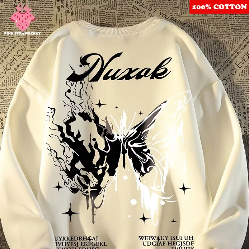 American Hip hop Butterfly Print T-shirt Men Autumn 2025 New 100%Cotton Oversize Loose Long sleeves T-shirt Top Y2k Man clothing
American Hip hop Butterfly Print T-shirt Men Autumn 2025 New 100%Cotton Oversize Loose Long sleeves T-shirt Top Y2k Man clothing
