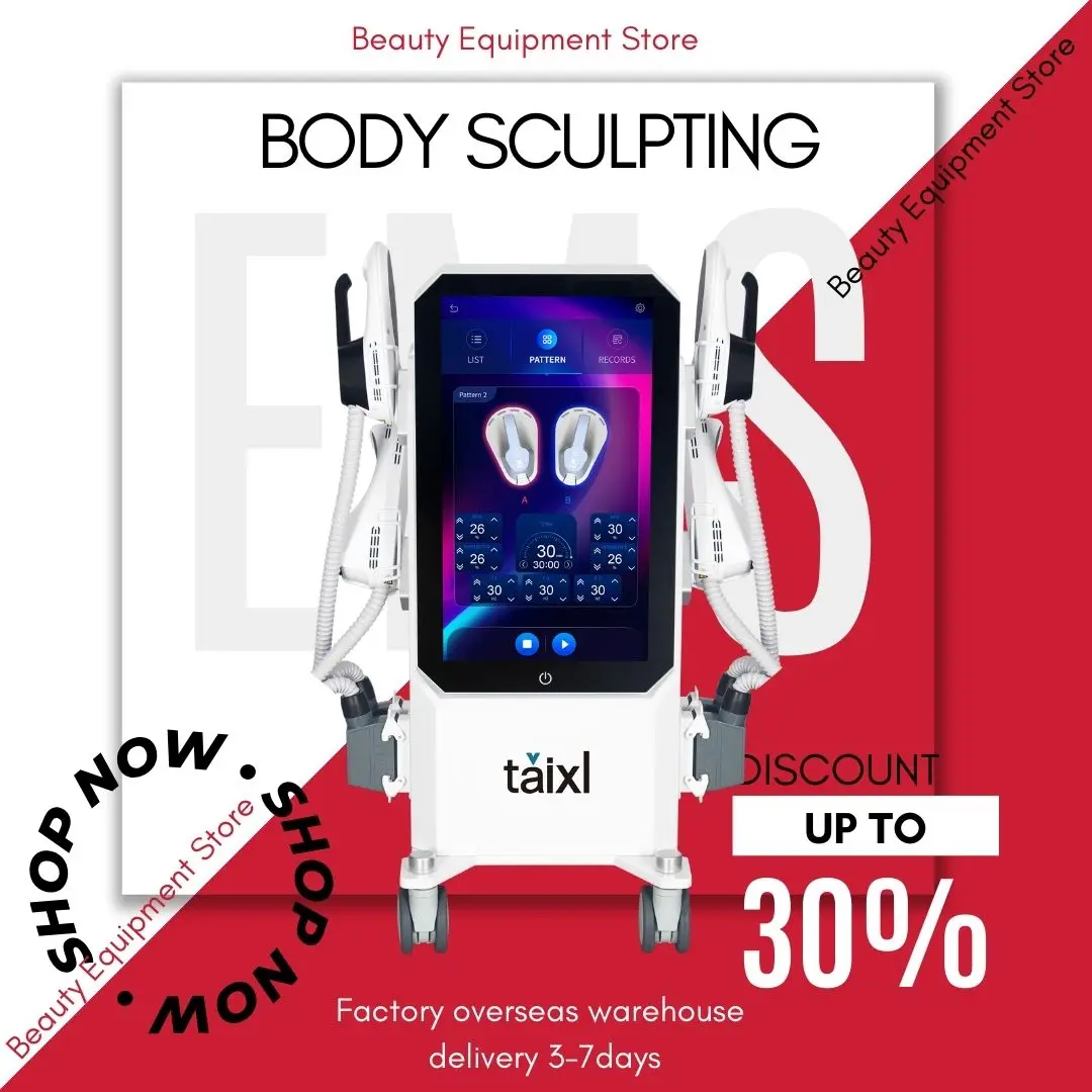 EMS Body Shapping Machine Taixl EMS Hiemt Muscle Stimulator EMS Body Sculpt Beauty Equipment with 4 Handle Pelvic Floor
EMS Body Shapping Machine Taixl EMS Hiemt Muscle Stimulator EMS Body Sculpt Beauty Equipment with 4 Handle Pelvic Floor