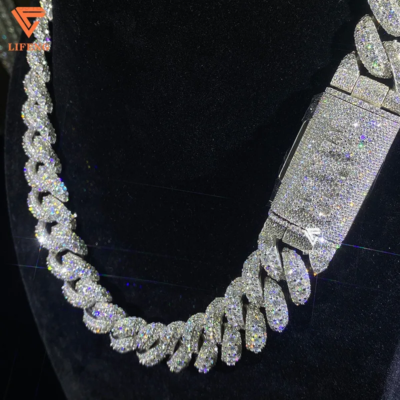 20 мм хип-хоп белое золото пузырь кубинская цепочка Iced Out стерлингового серебра 925 пробы муассанит с бриллиантами ожерелье на заказ ювелирные изделия для мужчин
20 мм хип-хоп белое золото пузырь кубинская цепочка Iced Out стерлингового серебра 925 пробы муассанит с бриллиантами ожерелье на заказ ювелирные изделия для мужчин