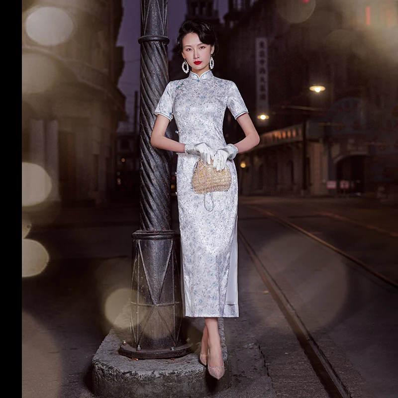 Summer Women Silk Vintage Chinese Style Traditional Qipao Evening Dress Plus Size Cosplay Elegant Clothing Cheongsam Dresses
Summer Women Silk Vintage Chinese Style Traditional Qipao Evening Dress Plus Size Cosplay Elegant Clothing Cheongsam Dresses