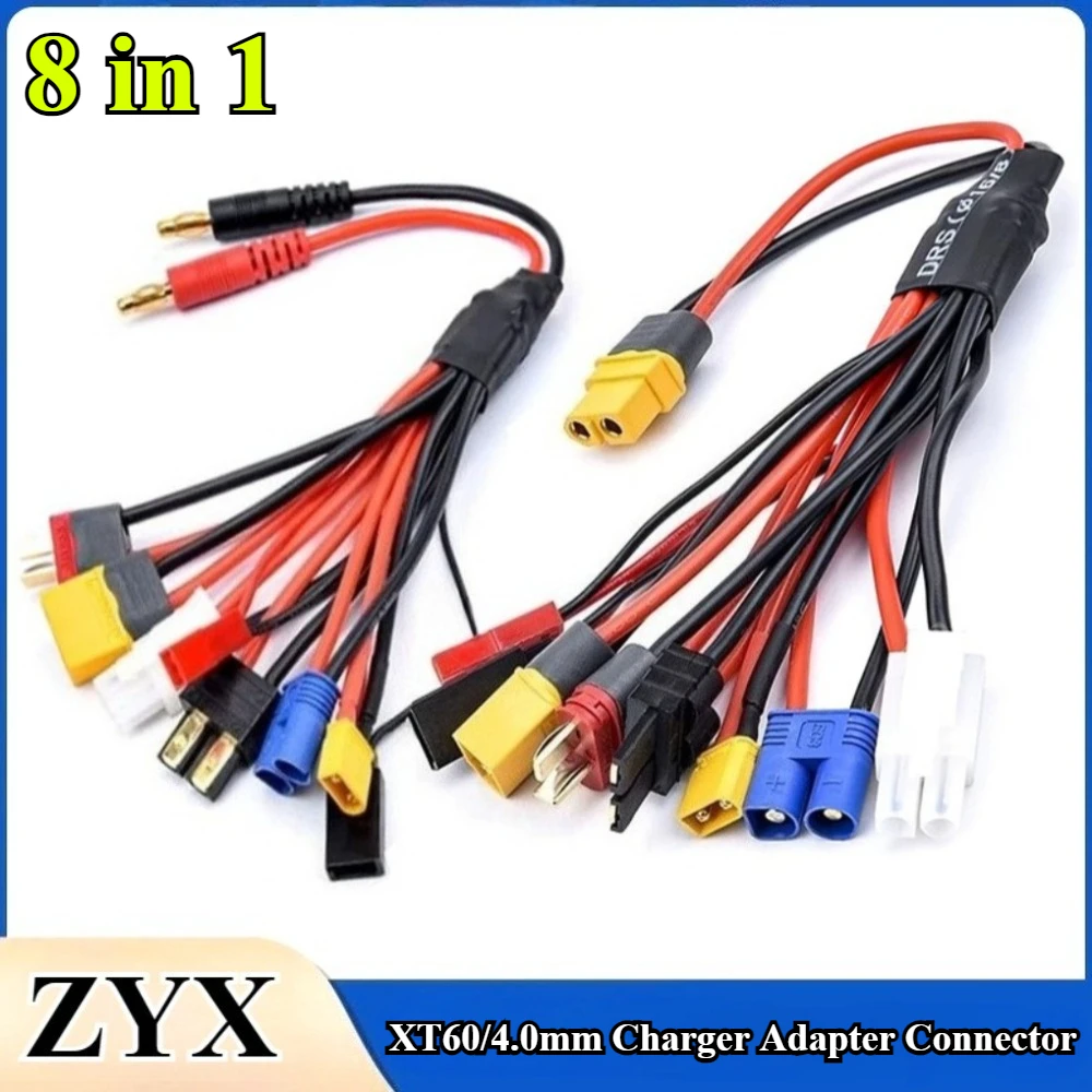 RC Charger Adapter Connector 8 In 1 Charger 4.0mm Banana XT60 XT30 TRX Tamiya Lipo for RC Car Drone Imax B6 B6AC Battery Cable
RC Charger Adapter Connector 8 In 1 Charger 4.0mm Banana XT60 XT30 TRX Tamiya Lipo for RC Car Drone Imax B6 B6AC Battery Cable