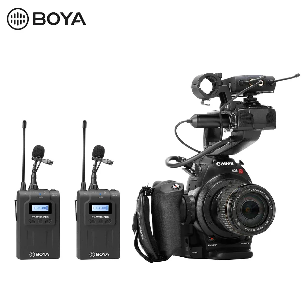 BOYA BY-WM8 Pro K1 BY-WM8 Pro K2 Condenser Wireless Microphone System Audio Video Recorder Receiver for Canon Nikon
BOYA BY-WM8 Pro K1 BY-WM8 Pro K2 Condenser Wireless Microphone System Audio Video Recorder Receiver for Canon Nikon