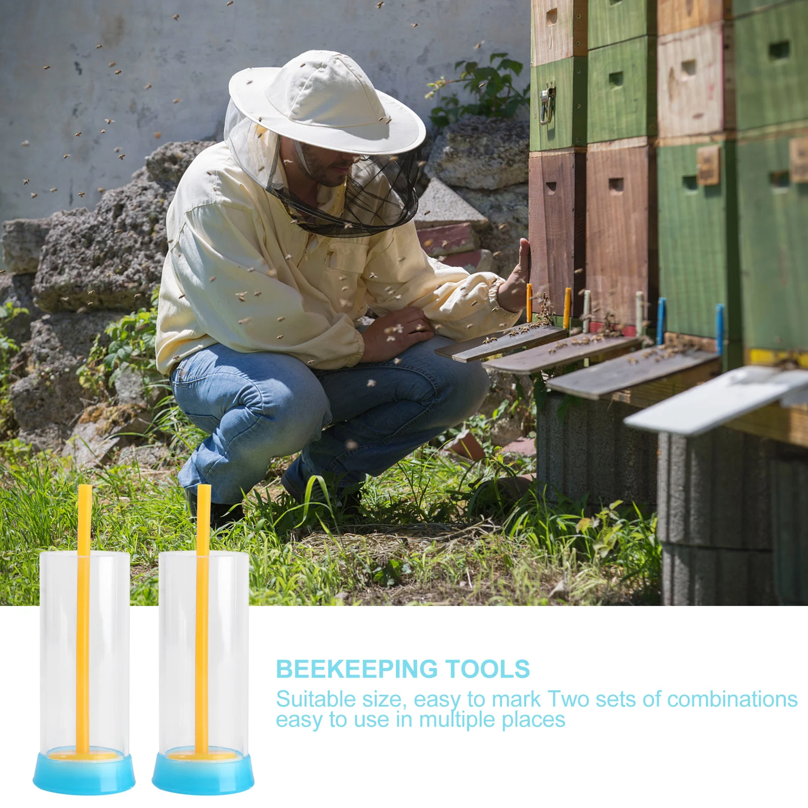 2Pcs Marker Bottle Soft Sponge Protection Safe Use Simple Beekeeping Supply Tool Mark Bottle
2Pcs Marker Bottle Soft Sponge Protection Safe Use Simple Beekeeping Supply Tool Mark Bottle