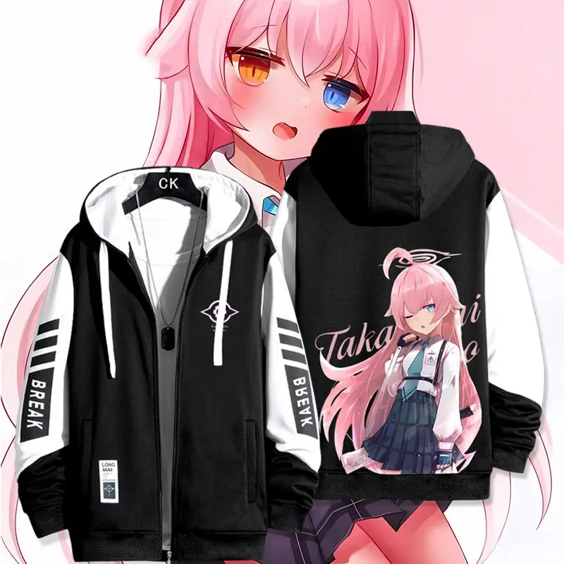 Anime Blue Archive Takanashi Hoshino Cosplay Costume Hoodie Women Men Sweatshirt Coat Zipper Hooded Jacket Birthday Gifts
Anime Blue Archive Takanashi Hoshino Cosplay Costume Hoodie Women Men Sweatshirt Coat Zipper Hooded Jacket Birthday Gifts