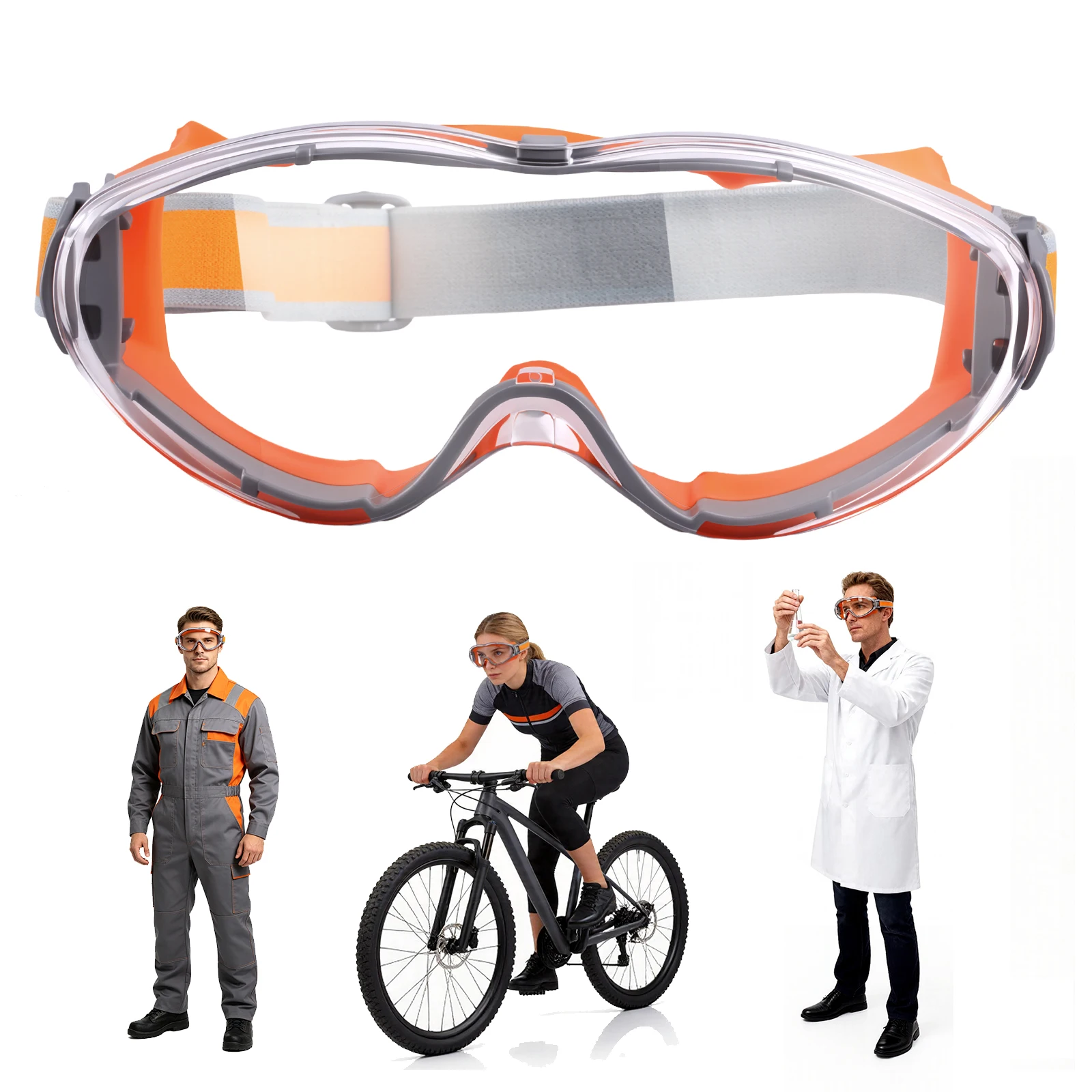 Universal Anti Fog Safety Goggles Clear Lab Eye Protective Goggles Over Glasses Cycling Protective Goggles Adjustable Headband
Universal Anti Fog Safety Goggles Clear Lab Eye Protective Goggles Over Glasses Cycling Protective Goggles Adjustable Headband