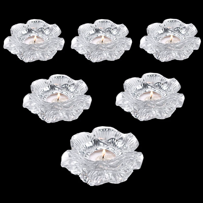 6Pcs Glass Candle Holder Set Mini Crystal Flower Clear Candlestick Holders for Valentine's Day Christmas Wedding Party Table Dec
6Pcs Glass Candle Holder Set Mini Crystal Flower Clear Candlestick Holders for Valentine's Day Christmas Wedding Party Table Dec