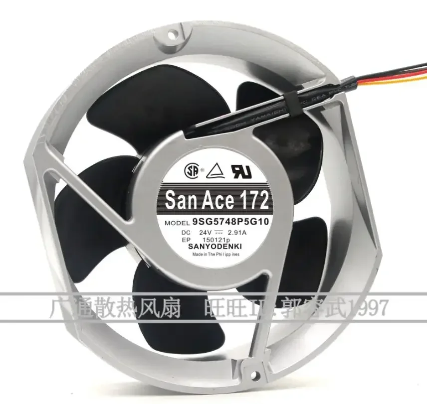 SANYO DENKI 9SG5748P5G01 DC 48V 2.91A 172x150x51mm 3-Wire Server Cooling Fan
SANYO DENKI 9SG5748P5G01 DC 48V 2.91A 172x150x51mm 3-Wire Server Cooling Fan