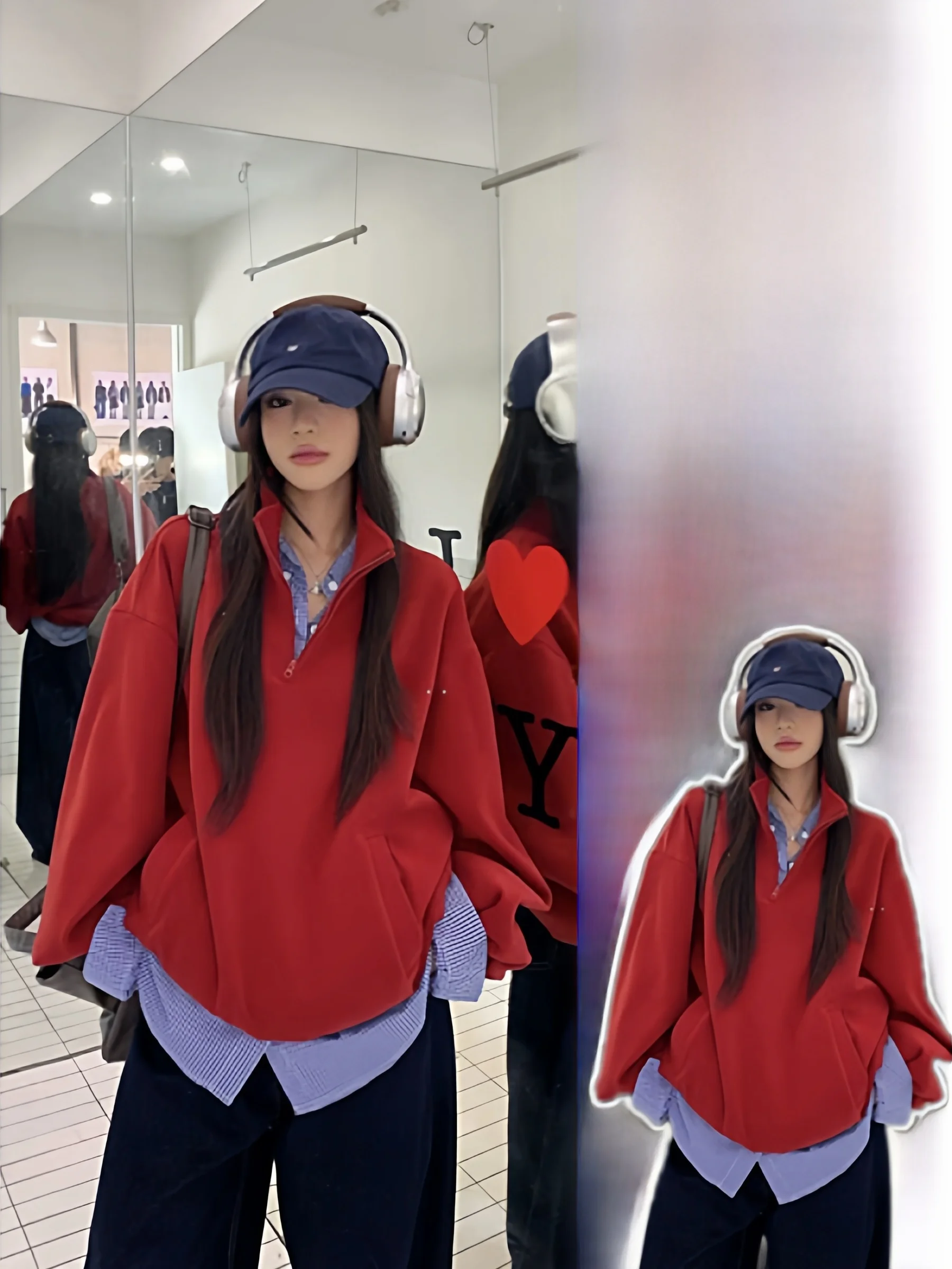 Slimming Large Size Women's Sweatirt Set with f Zipper Stand Collar Loose Fit Plaid irt Spring New Sle Casual Wear
Slimming Large Size Women's Sweatirt Set with f Zipper Stand Collar Loose Fit Plaid irt Spring New Sle Casual Wear