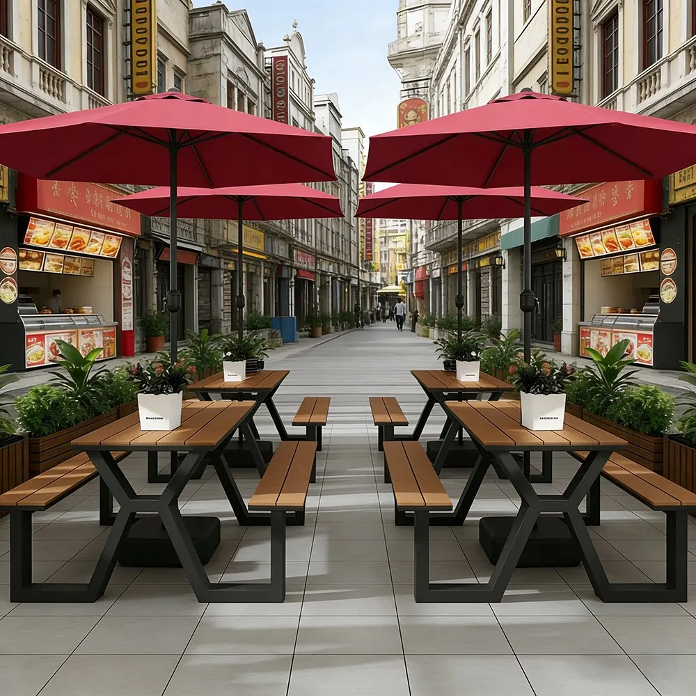 &Integrated Outdoor Iron Art Solid Wood Minimalist Modern Rectangular 4 Seater Table Chairs Set Courtyard Garden Park Use
&Integrated Outdoor Iron Art Solid Wood Minimalist Modern Rectangular 4 Seater Table Chairs Set Courtyard Garden Park Use