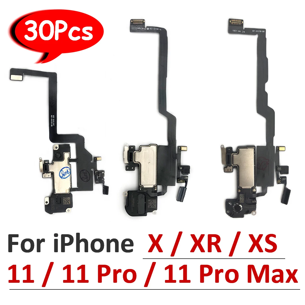 30Pcs/Lot,For IPhone X XR XS 11 Pro Max Front Top Earpiece Earphone Ear Speaker Sound Receiver Light Proximity Sensor Flex Cable
30Pcs/Lot,For IPhone X XR XS 11 Pro Max Front Top Earpiece Earphone Ear Speaker Sound Receiver Light Proximity Sensor Flex Cable
